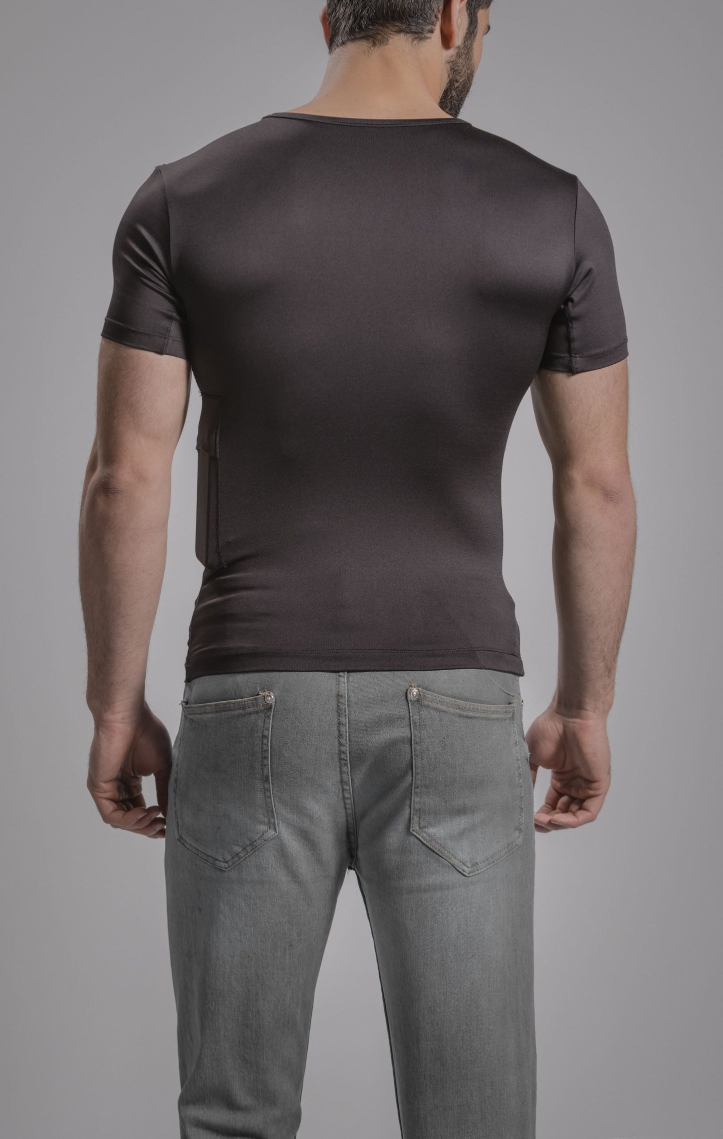 Men's Activewear Crew Neck Tee with Insulin Pump and Cell Phone Pockets