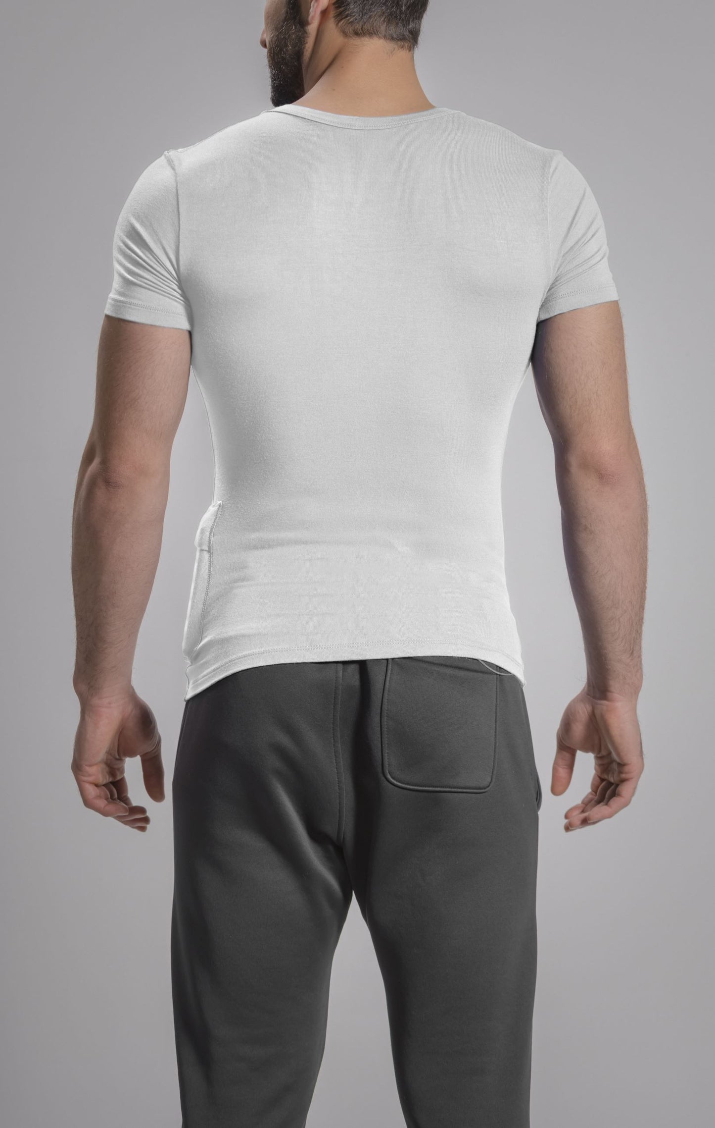 Men's Loungewear Crew Neck Tee with Insulin Pump and Cell Phone Pockets