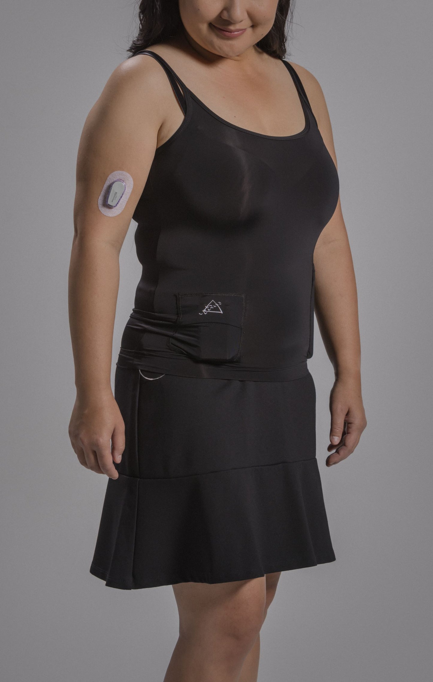Women's Slip Cami Tank with Insulin Pump and Cell Phone Pocket
