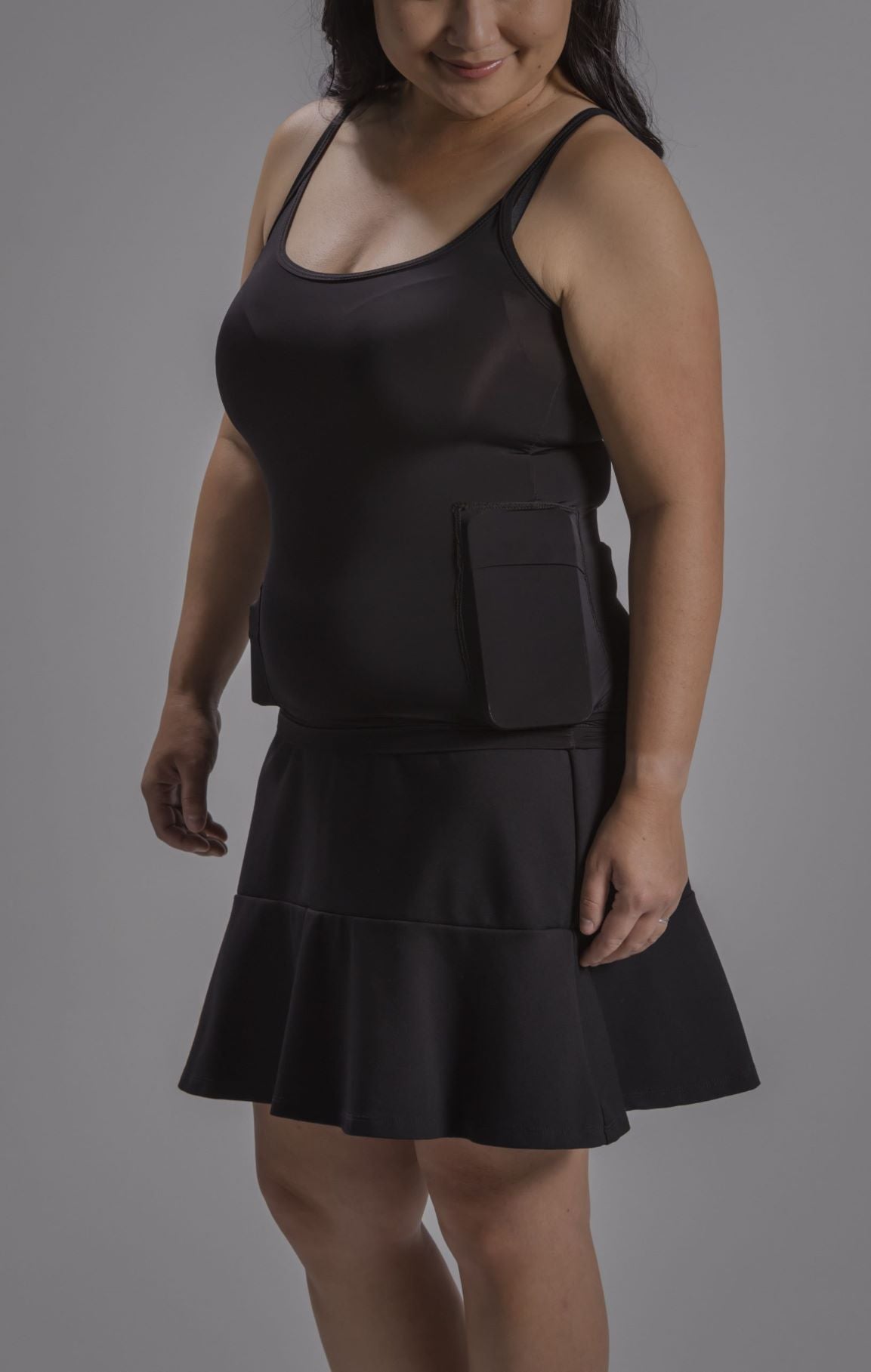 Women's Slip Cami Tank with Insulin Pump and Cell Phone Pocket