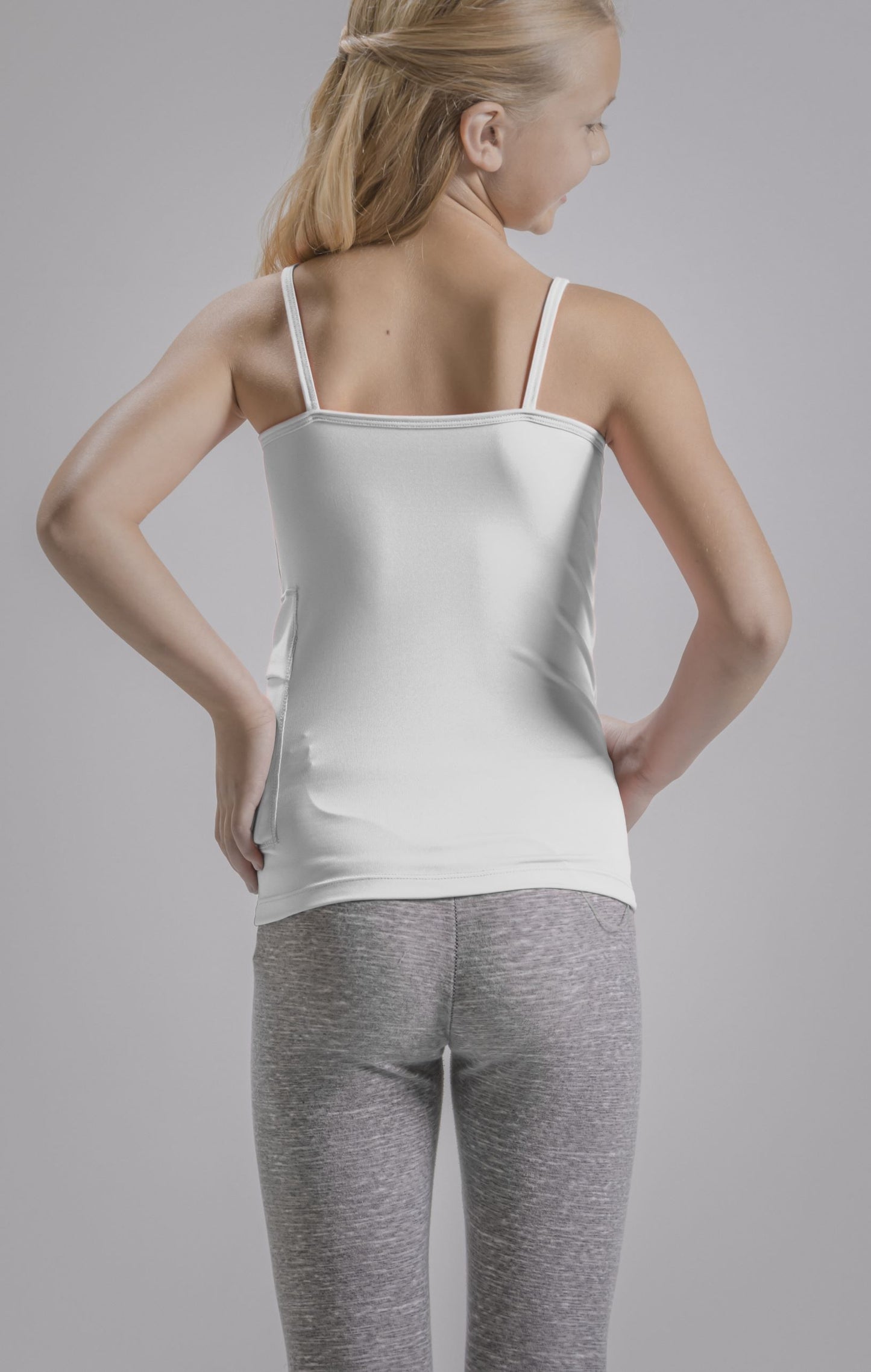 Girl's Activewear Cami Tank with Insulin Pump and Cell Phone Pockets