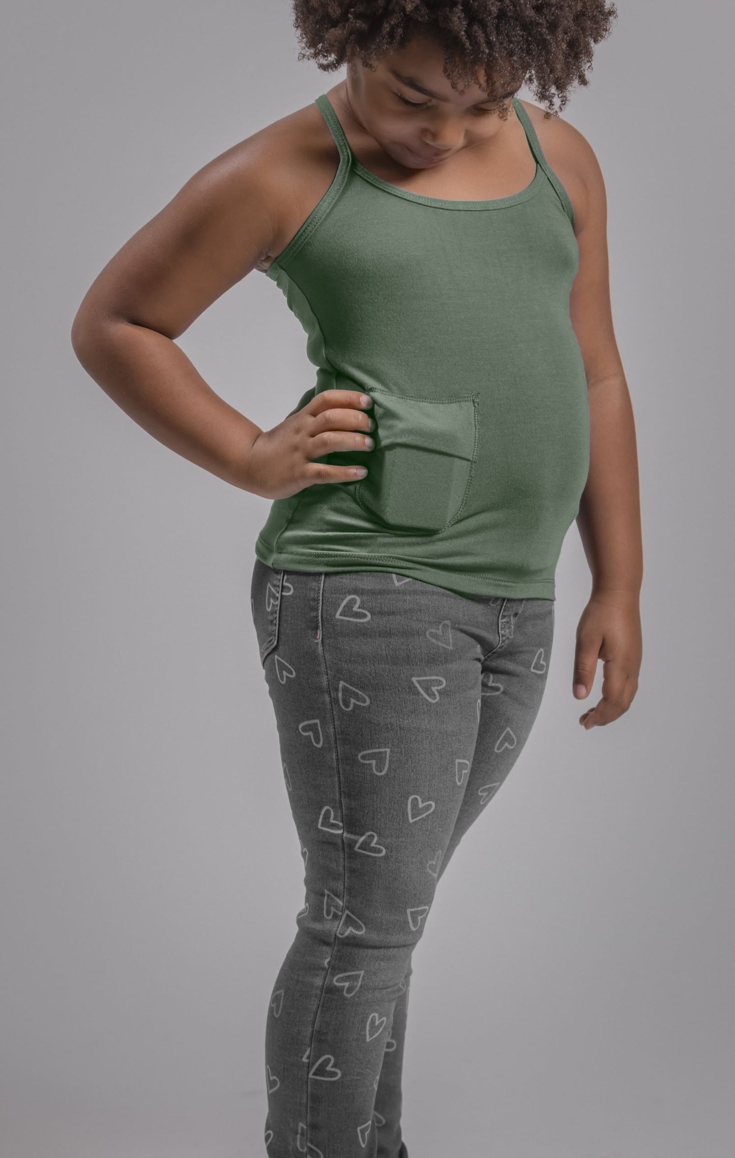 Girl's Everyday Stretch Cami Tank with Insulin Pump Pocket