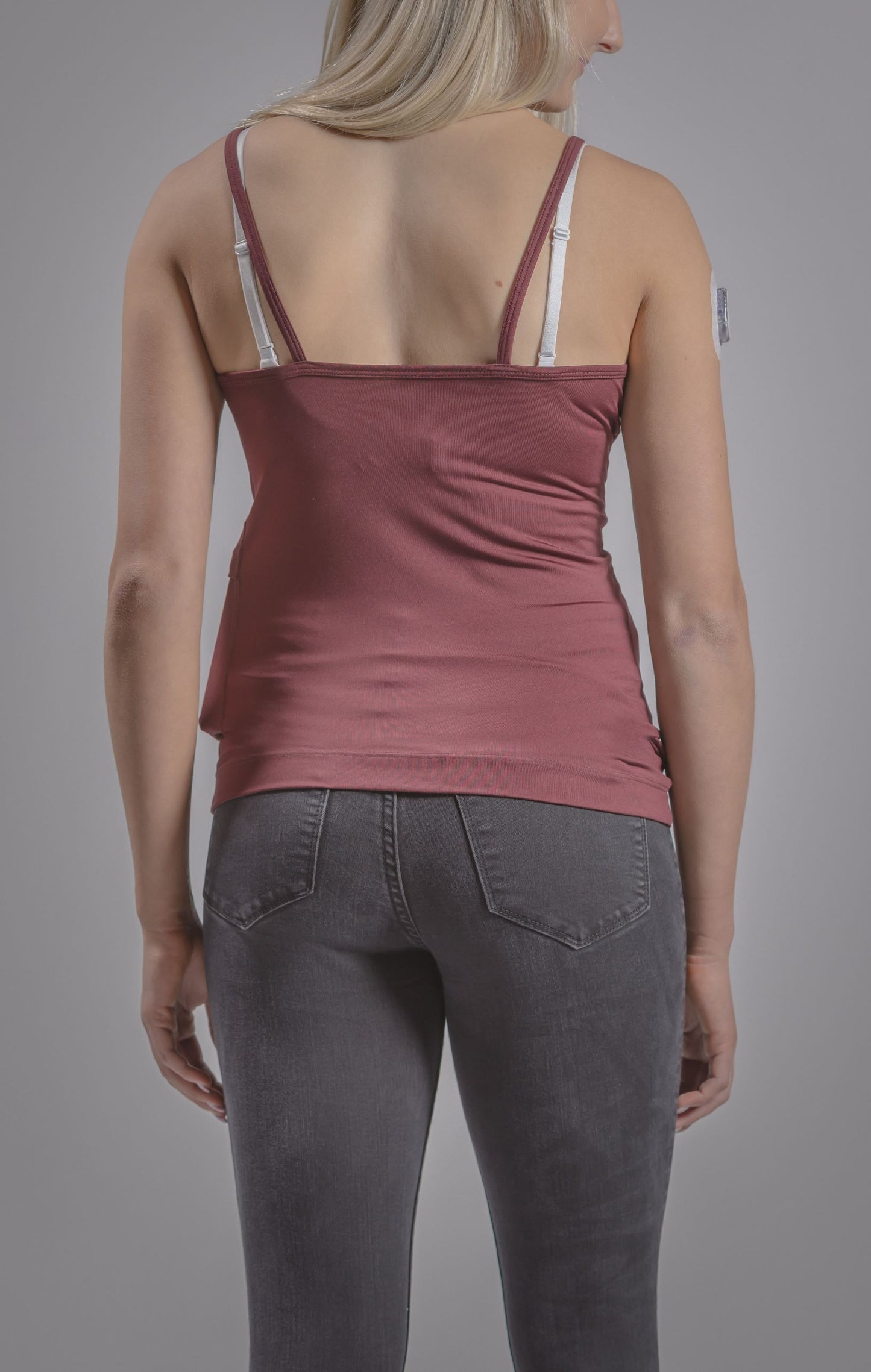 Women's Activewear Cami Tank with Insulin pump and Cell Phone Pockets
