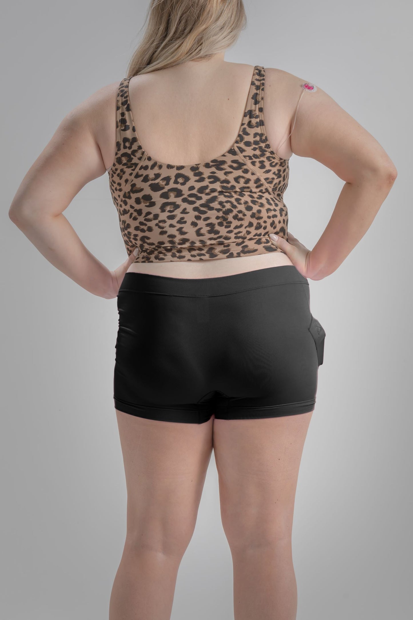 Women's Activewear Boyshort Underwear with Insulin Pump Pockets