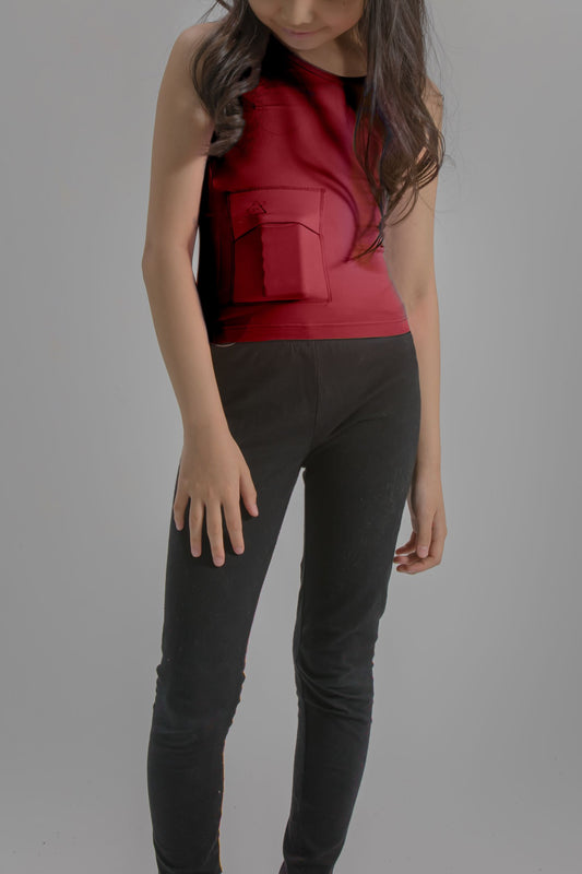 Youth Activewear Scoop Tank with Insulin Pump Pocket and Cell Phone Pocket