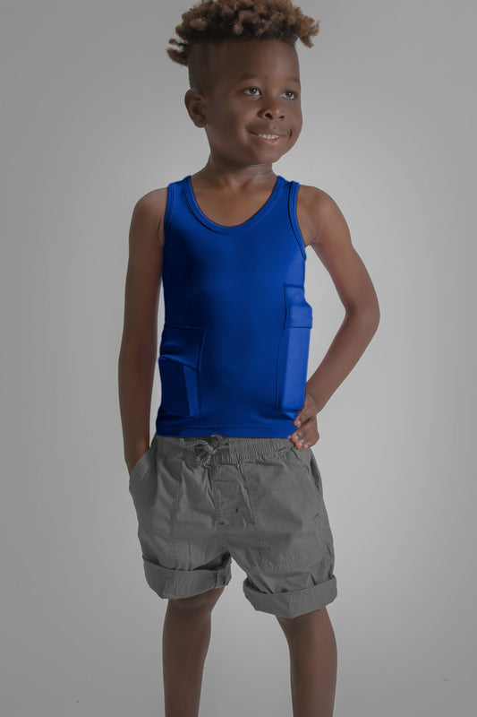 Youth Activewear Scoop Tank with Insulin Pump Pocket and Cell Phone Pocket