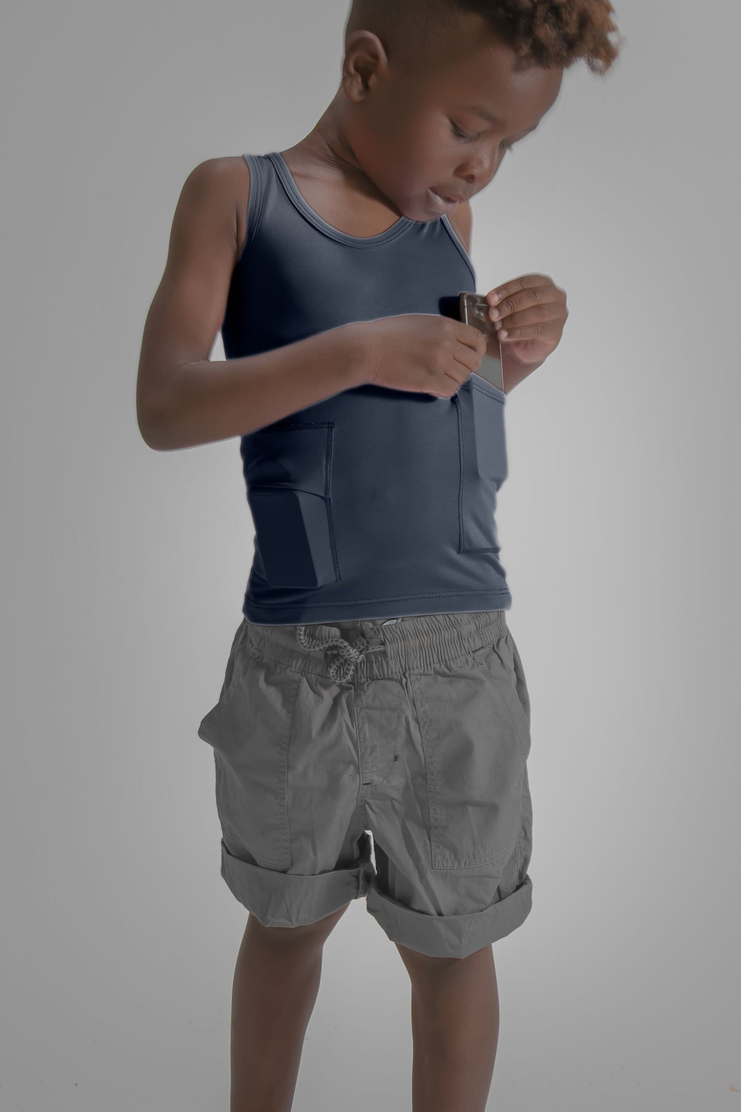 Youth Activewear Scoop Tank with Insulin Pump Pocket and Cell Phone Pocket