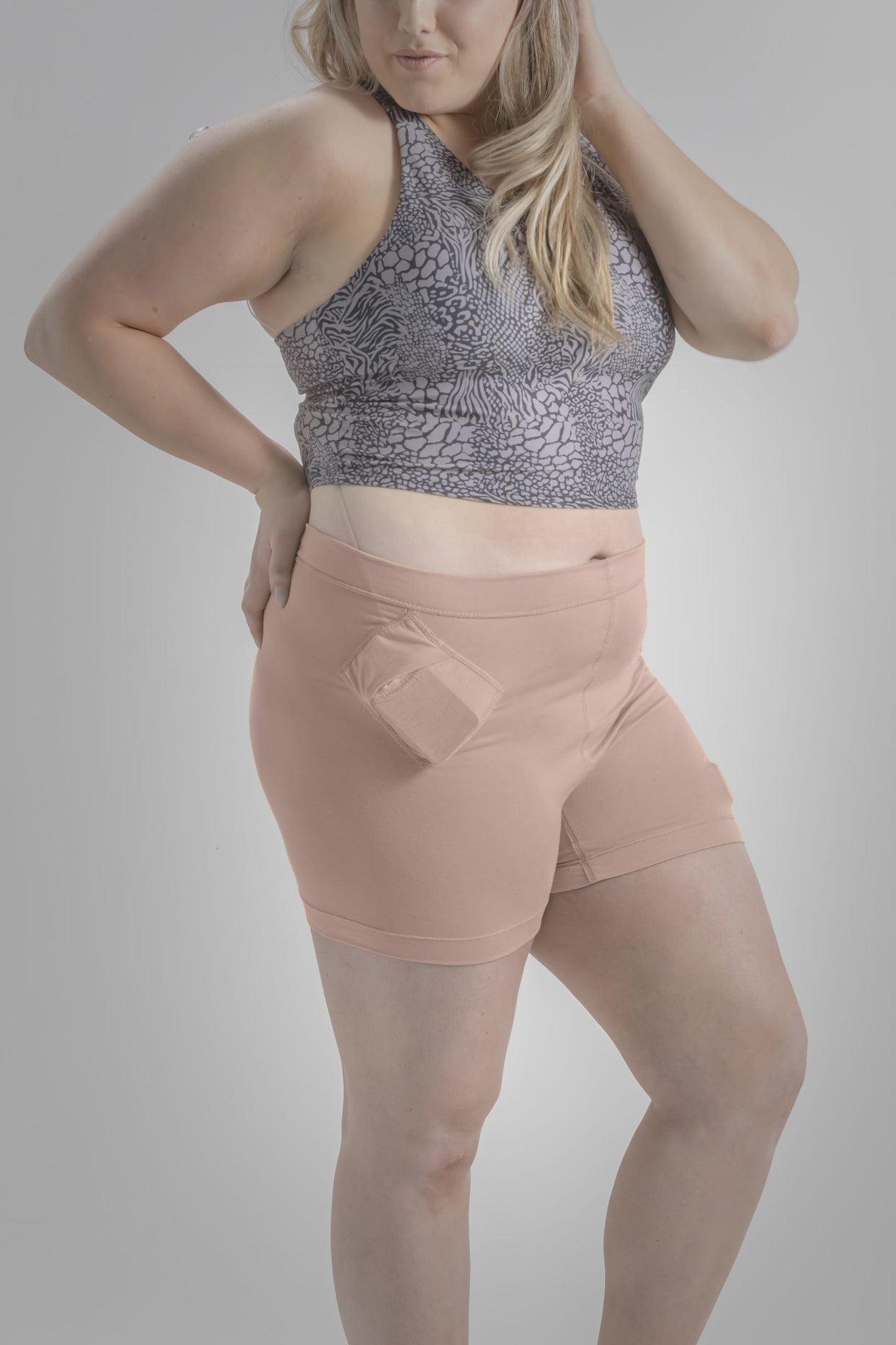 Women's Loungewear Boyshort Underwear with Insulin Pump Pockets