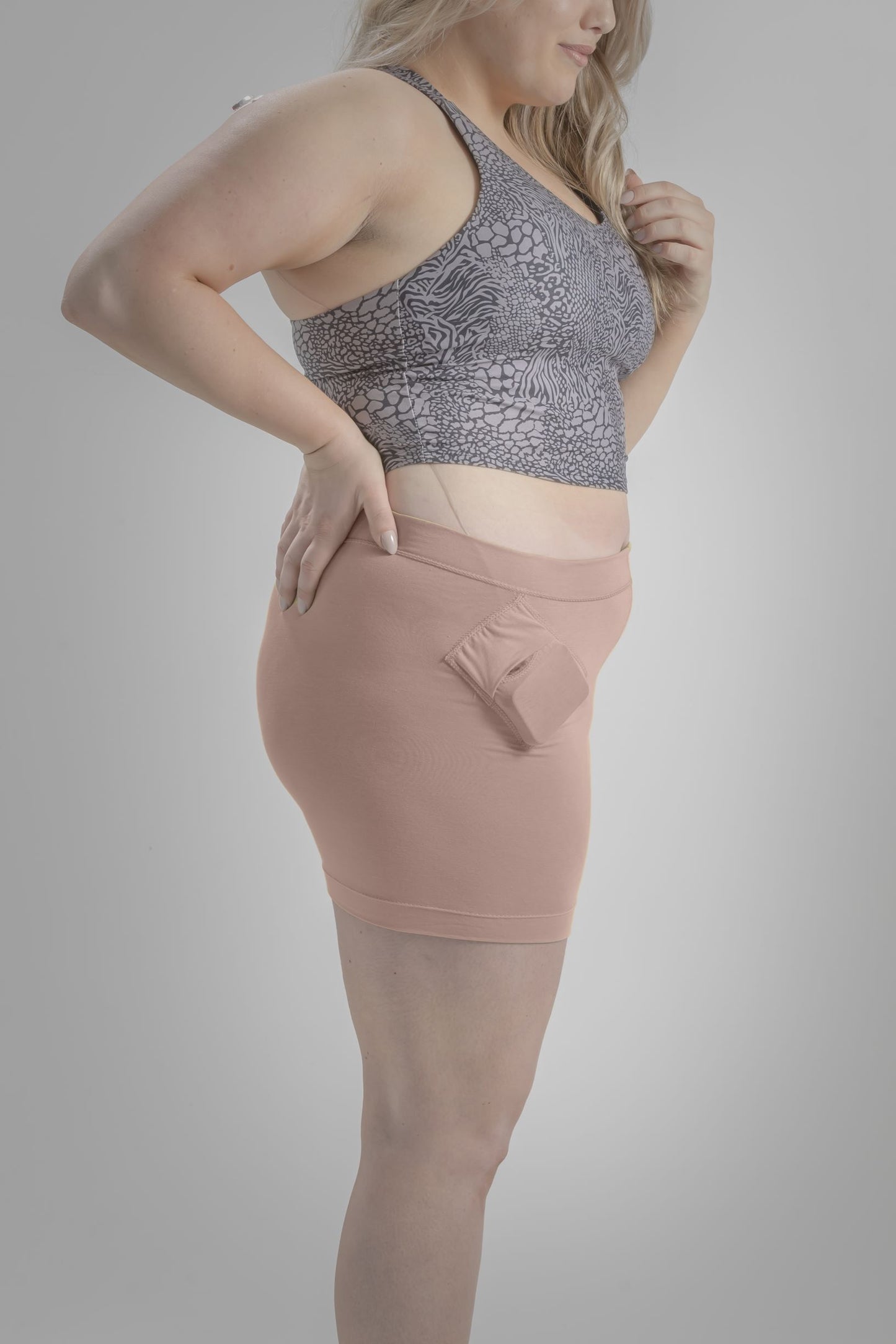 Women's Loungewear Boyshort Underwear with Insulin Pump Pockets