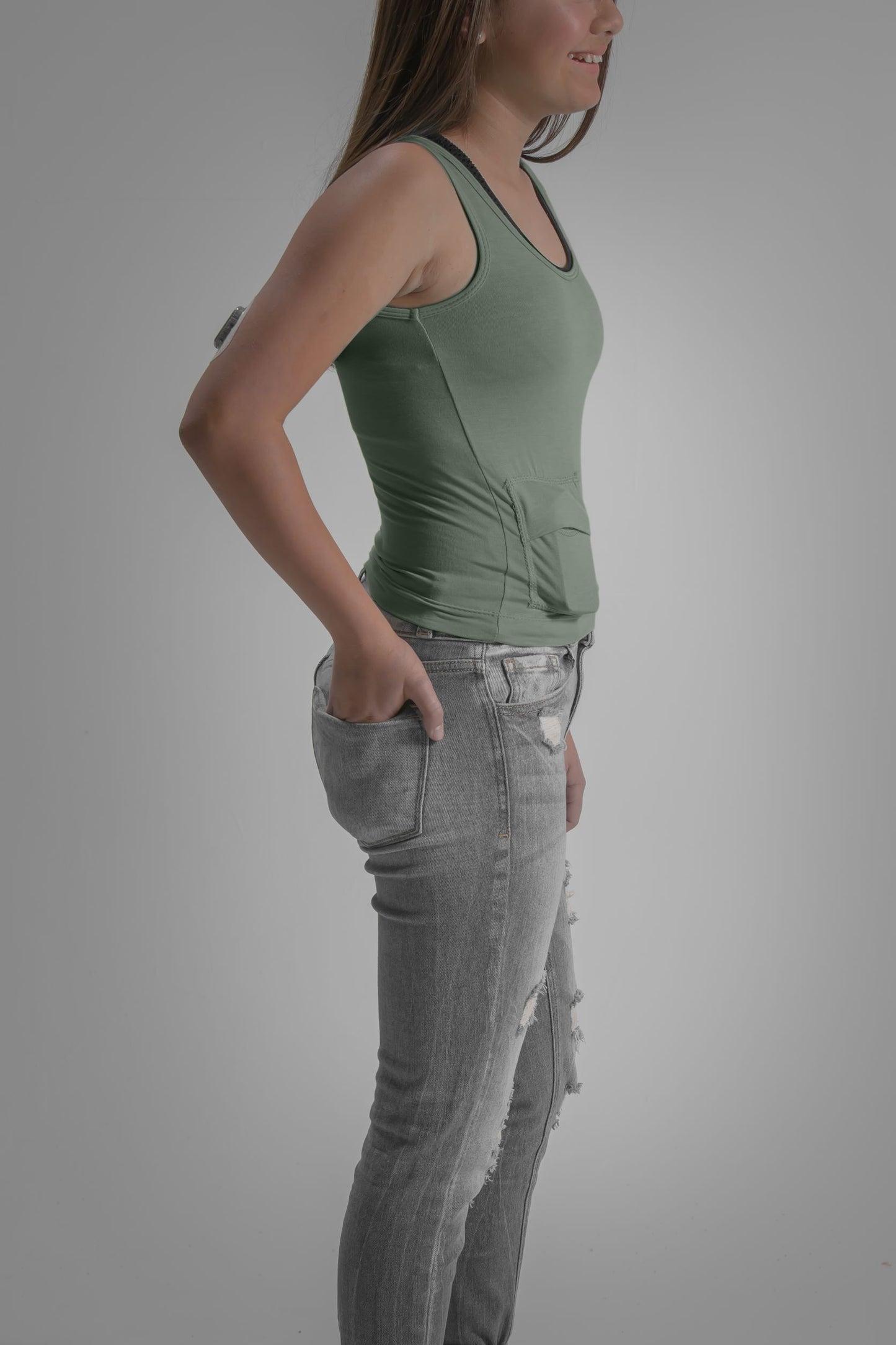 Women's Everyday Stretch Tank with Insulin Pump Pocket