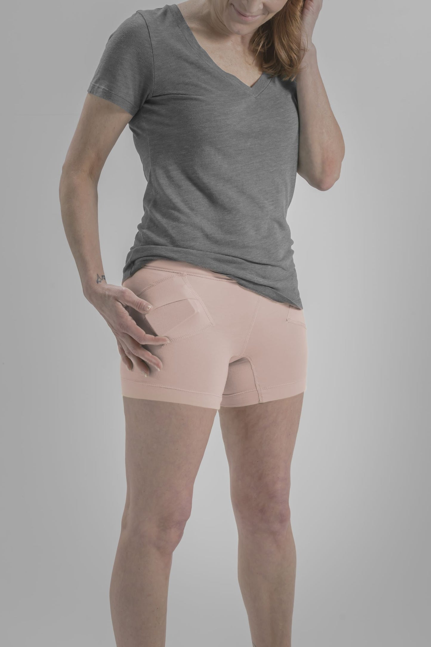 Women's Loungewear Boyshort Underwear with Insulin Pump Pockets
