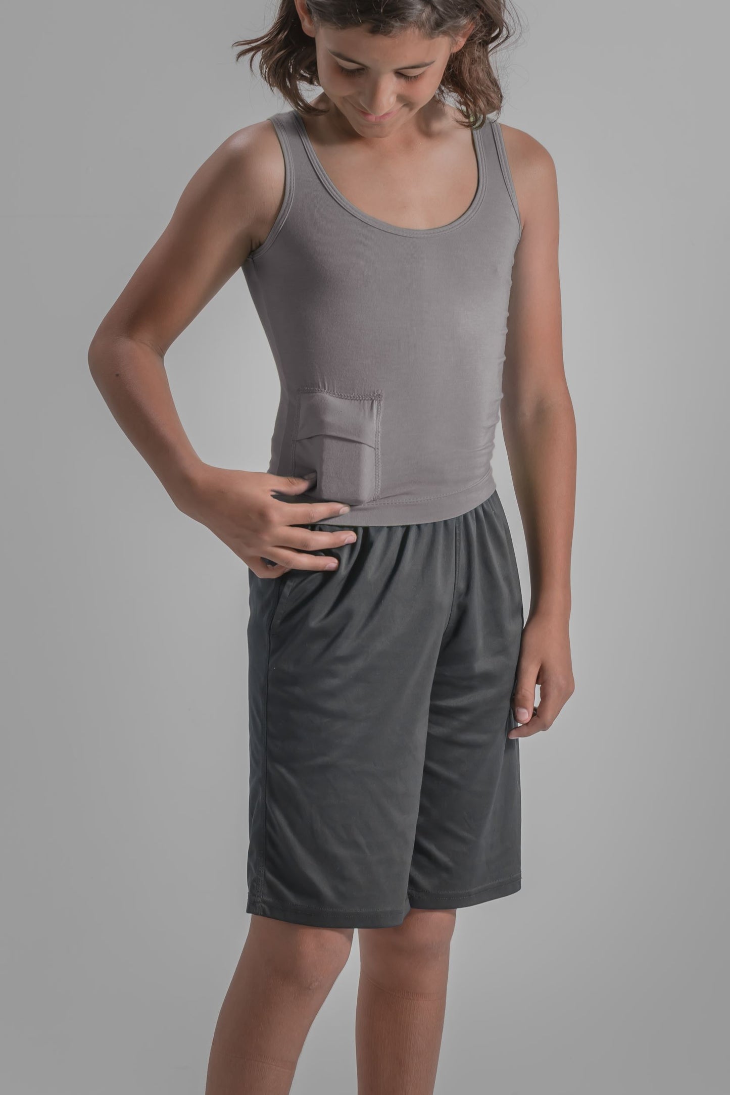 Youth Everyday Stretch Tank with Insulin Pump Pocket