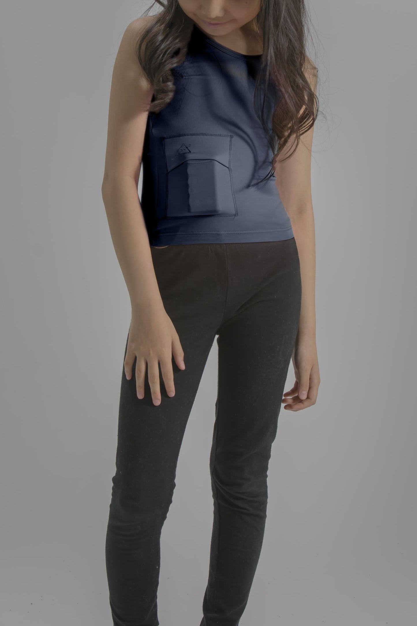 Youth Activewear Scoop Tank with Insulin Pump Pocket and Cell Phone Pocket
